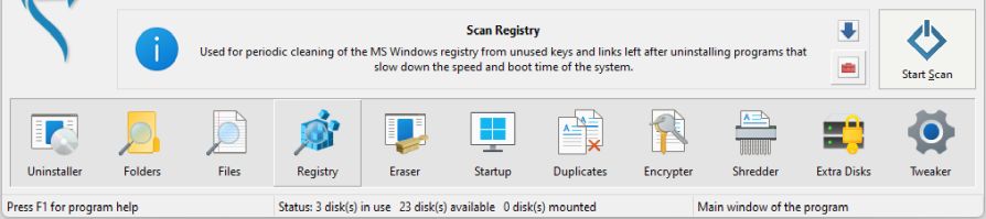 WinTools.one Scan Registry